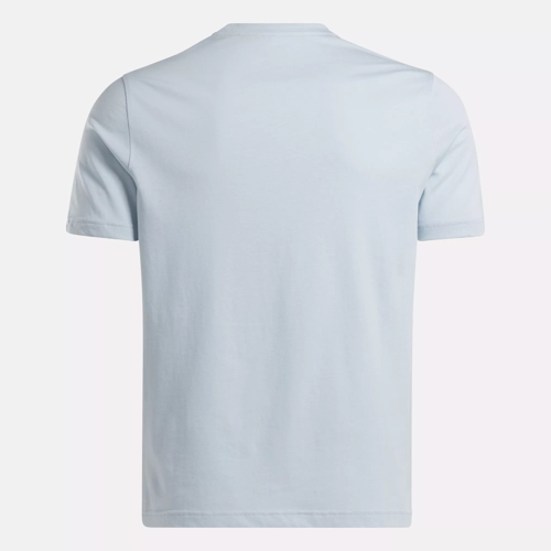 Reebok Identity Big Stacked Logo T-Shirt - Feel Good Blue | Reebok