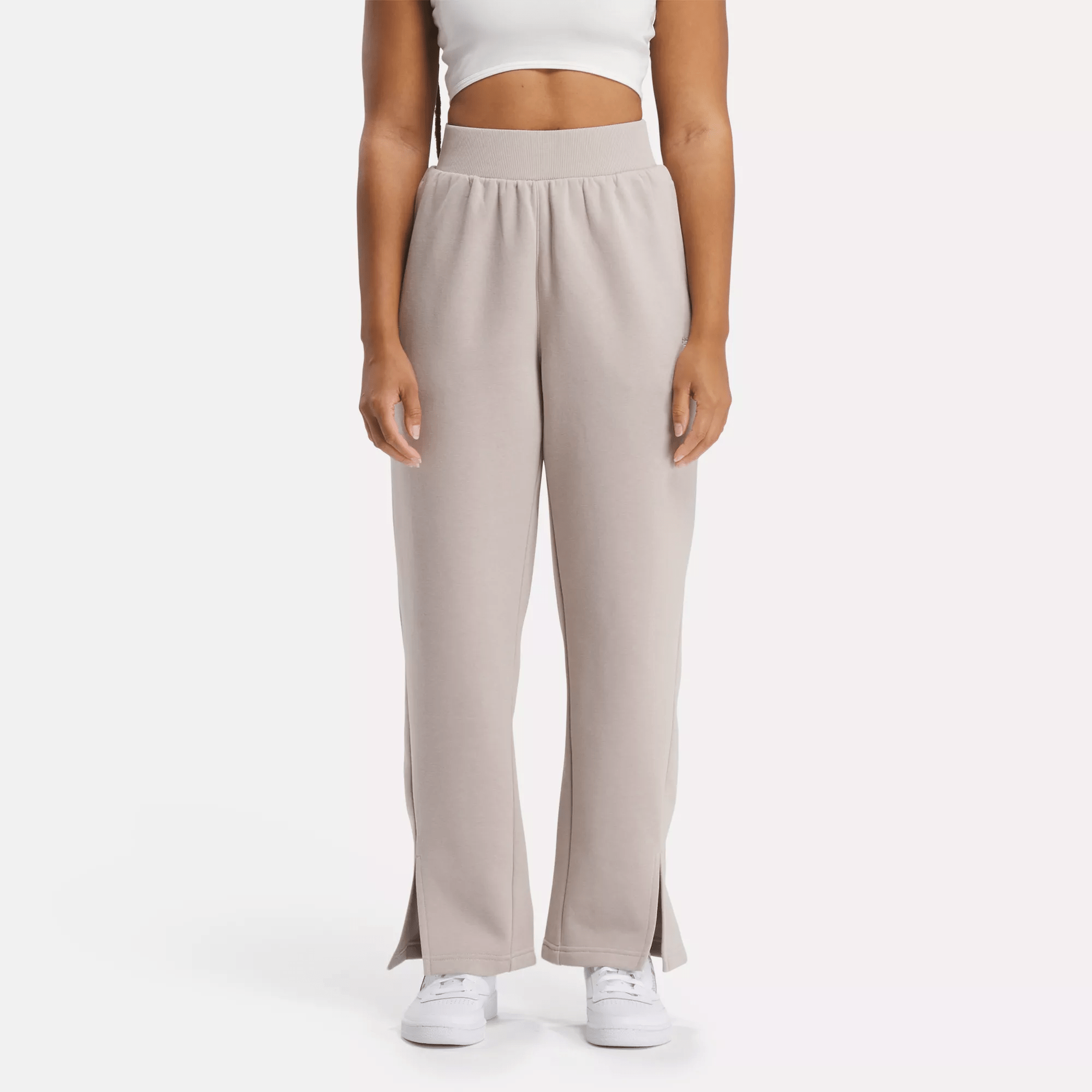 Shop Reebok Women's Classics Wardrobe Essentials Fleece Pants In Ash