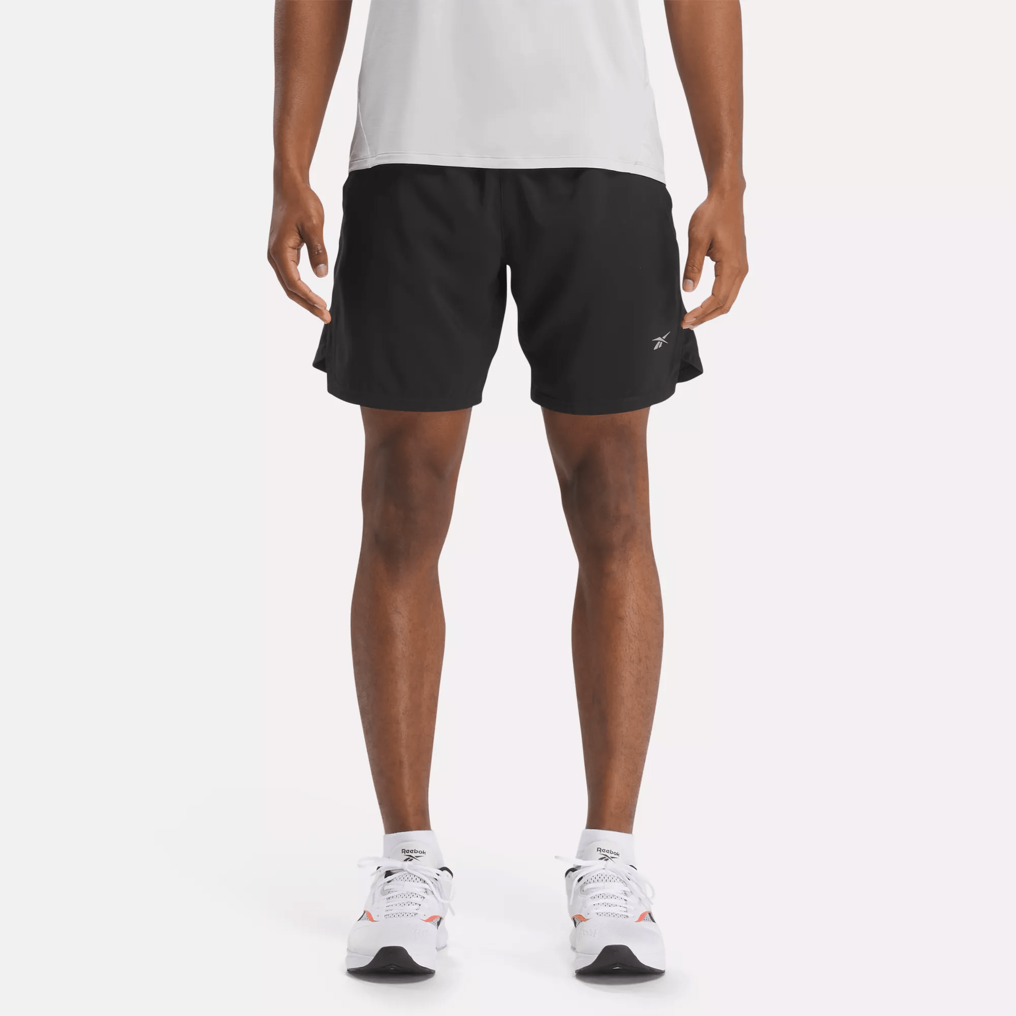 Shop Reebok Men's Running Shorts In Black