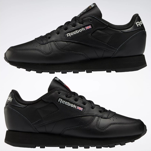 Womens Reebok Classic Leather Athletic Shoe - Black / Gum