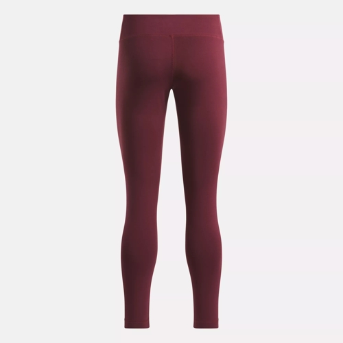  Reebok Women's Standard Identity Leggings, Classic  Burgundy/White, X-Large : Clothing, Shoes & Jewelry