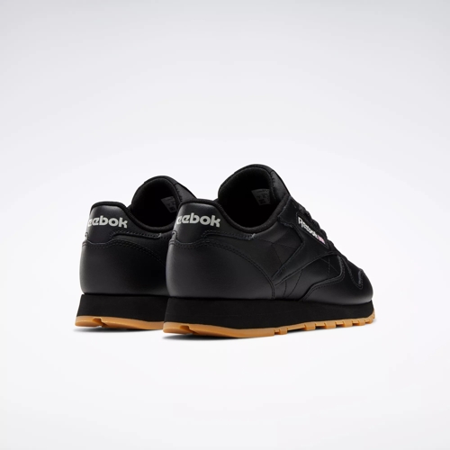 Womens Reebok Classic Leather Athletic Shoe - Black / Gum