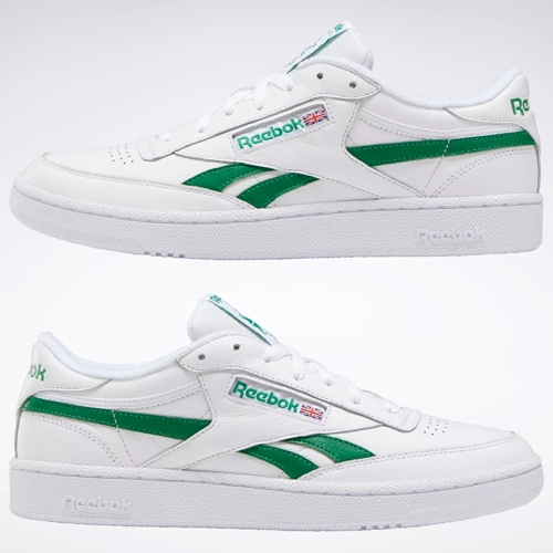 Reebok CLUB C REVENGE White - CHALK/VARSITY GREEN F23/REEBOK RUBB