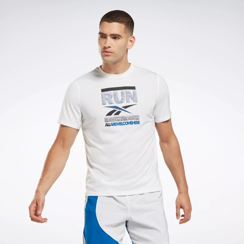 Ged retning bånd Running Graphic T-Shirt - White | Reebok