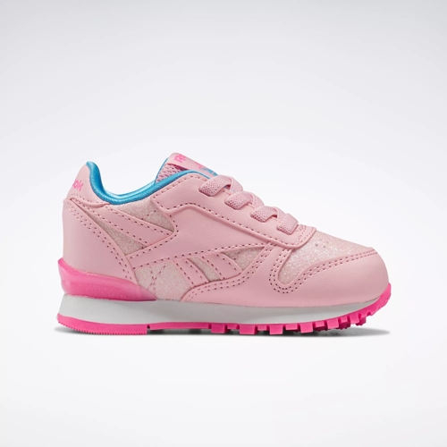 Leather Step 'n' Flash Shoes - Toddler - Pink Glow Glow / Atomic Pink | Reebok