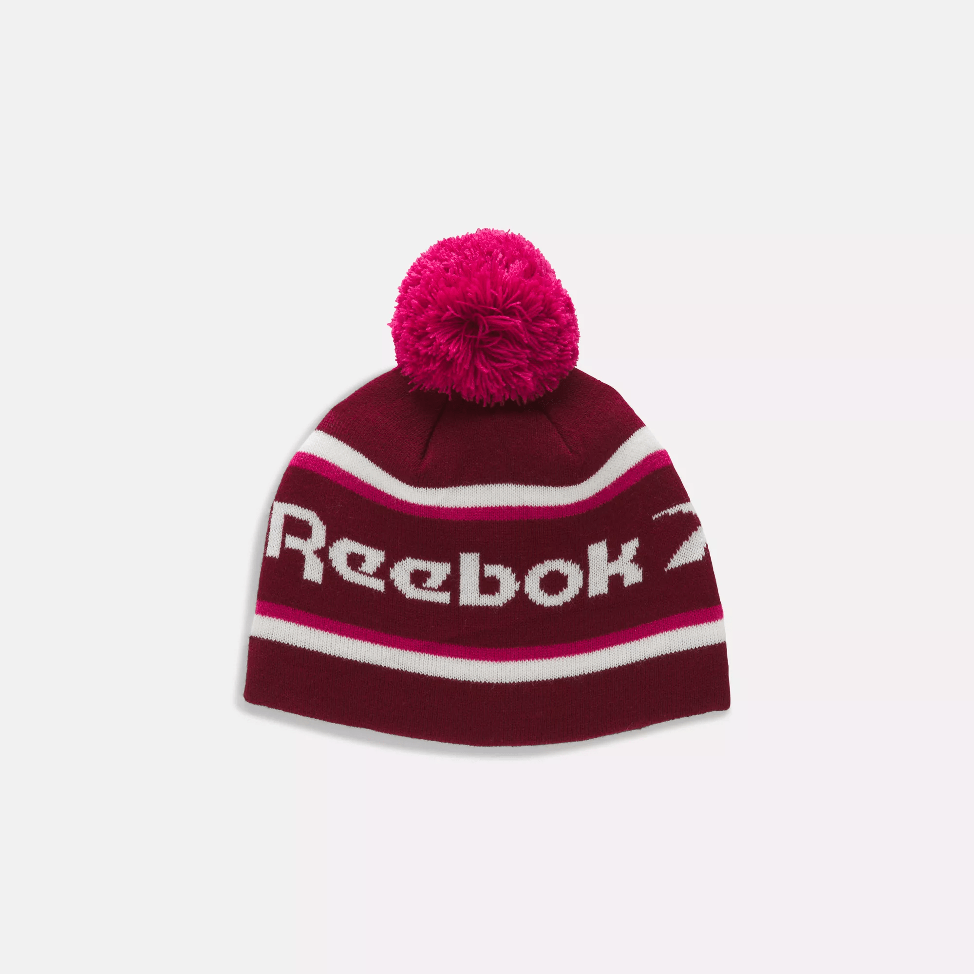 Shop Reebok Unisex  Classic Beanie With Pompom In In Semi Proud Pink