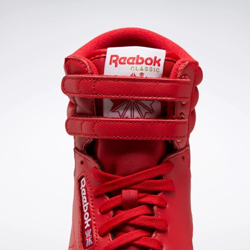 Reebok Freestyle Hi Vector Red Women s Shoes Size 7 Leather