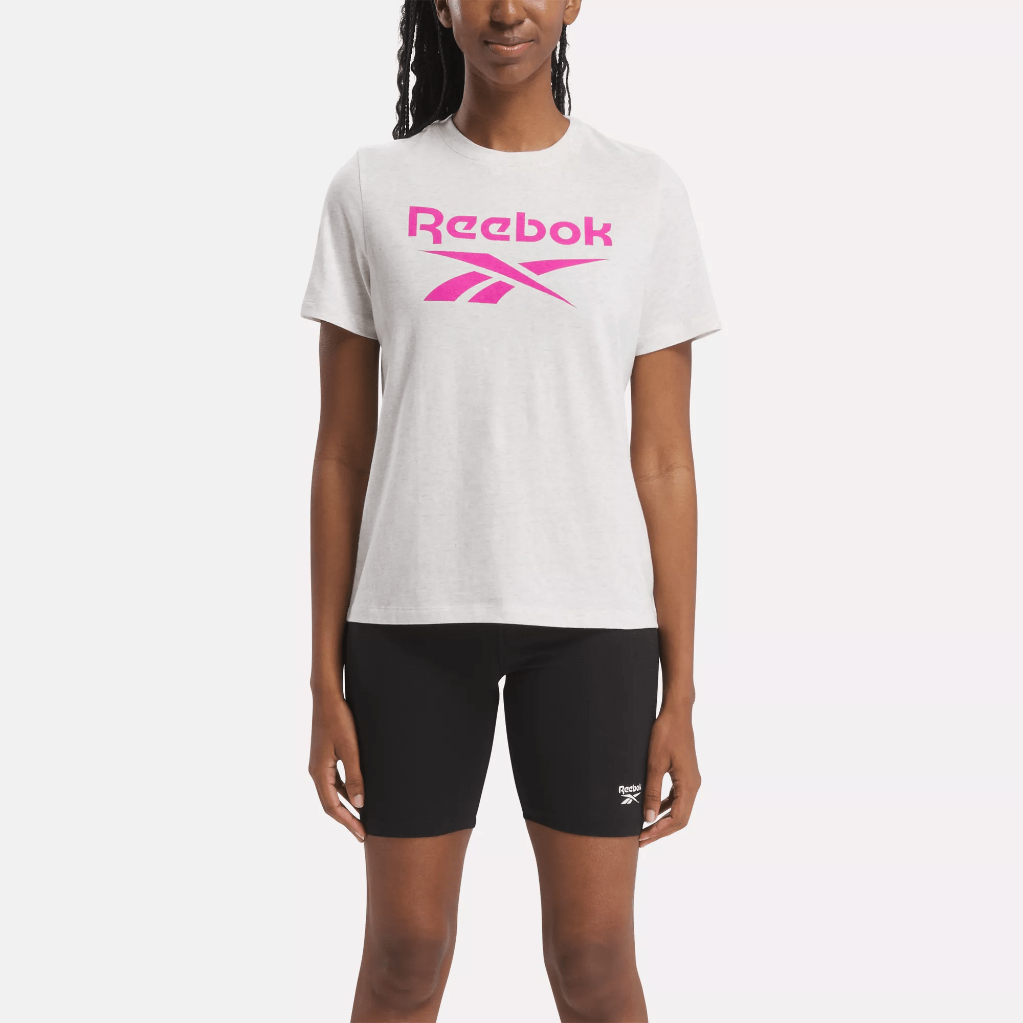 Shop Reebok Women's  Identity Big Logo T-shirt In In Chalk