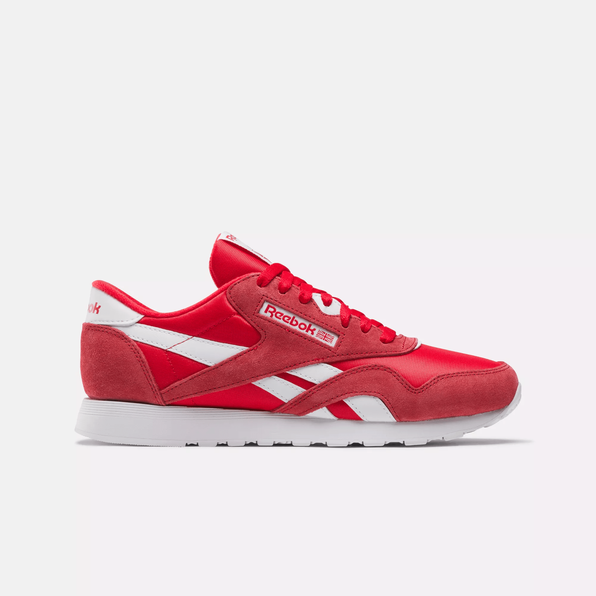 Shop Reebok Men's Classic Nylon Shoes In Vector Red / Ftwr White / Vector