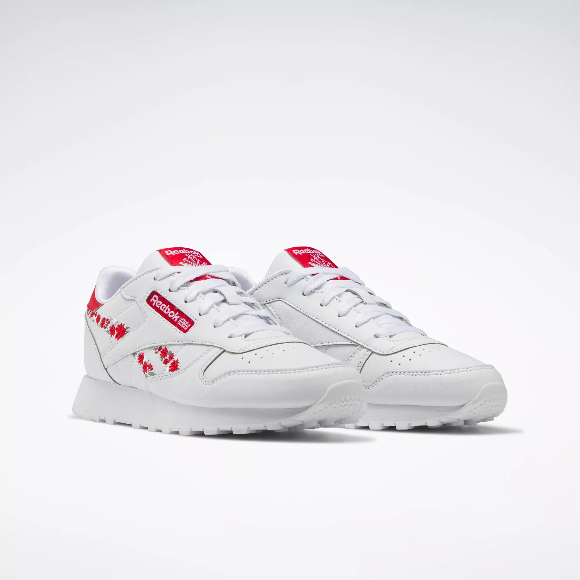Classic Leather Shoes - Grade School - Ftwr / Ftwr White / Vector Reebok