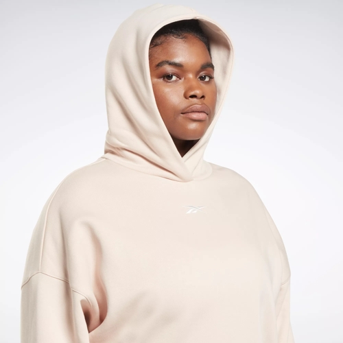 Lux Oversized Hoodie Plus Size Soft Ecru Reebok