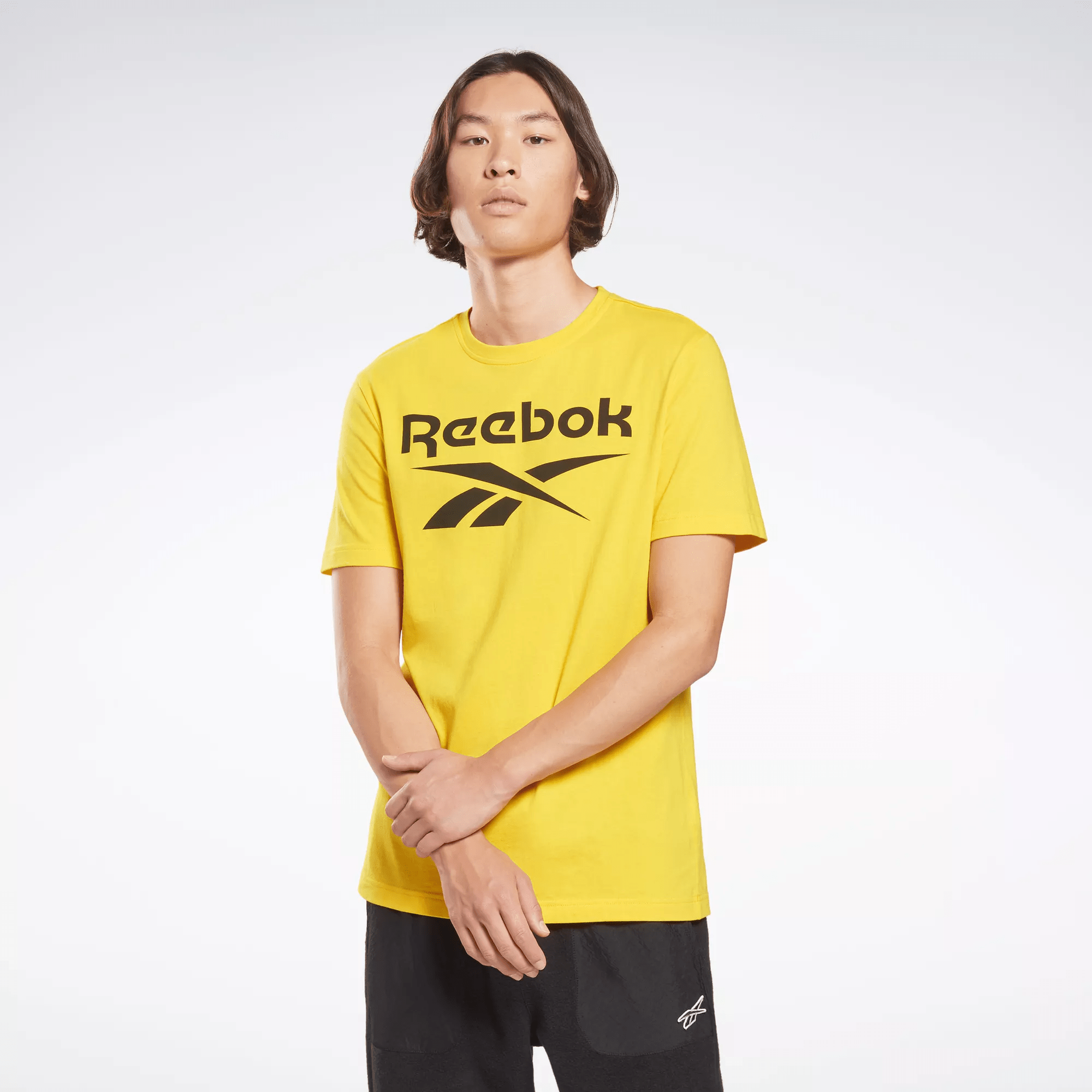 Shop Reebok Men's  Identity Big Logo T-shirt In Always Yellow