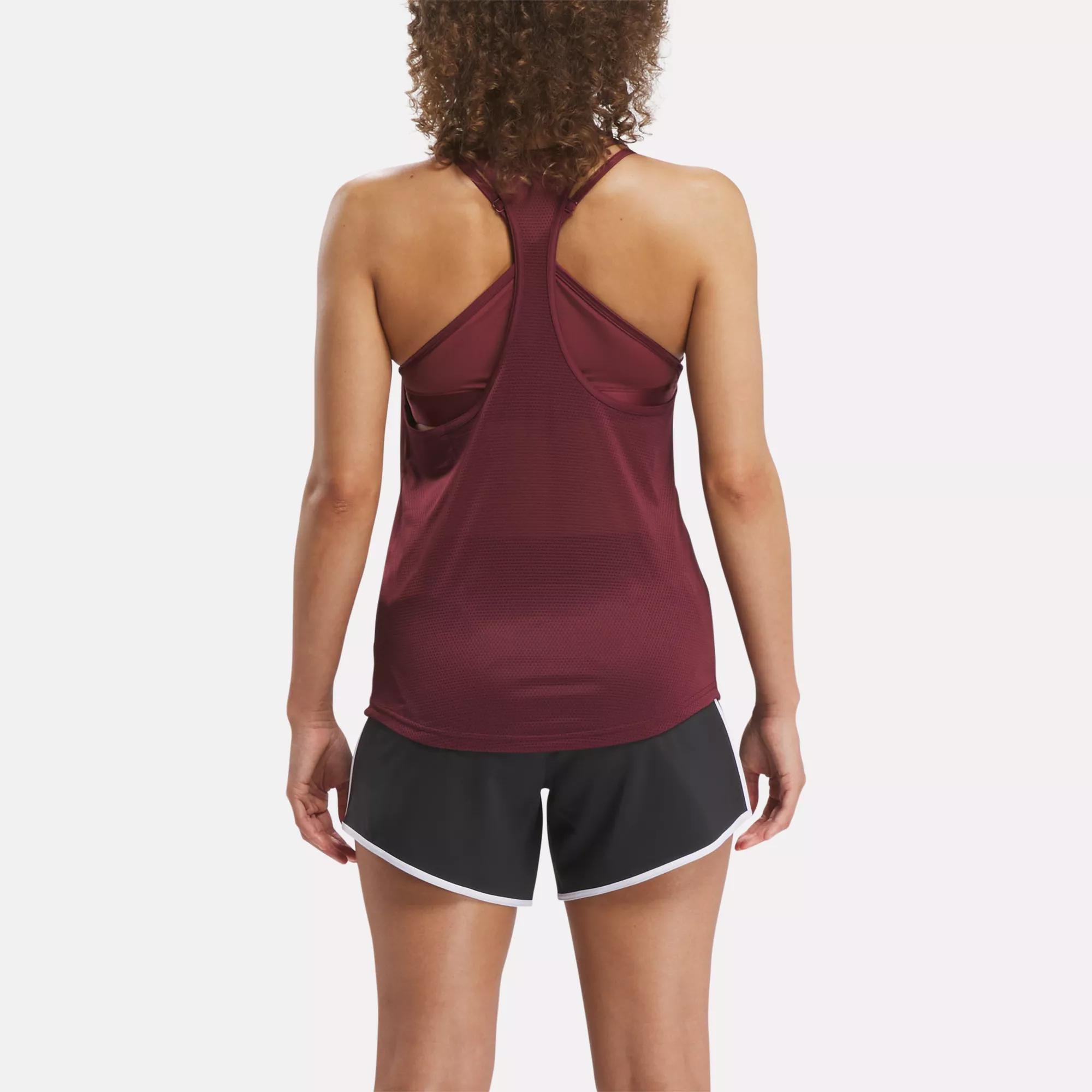 Workout Ready Mesh Back Tank Top - Classic Maroon