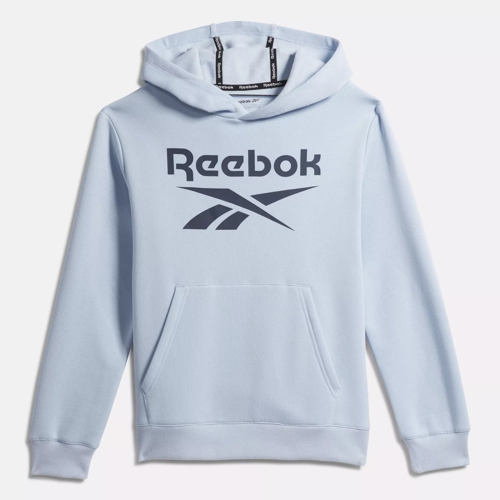  Reebok Boys' Sweatshirt - Fleece Pullover Fashion Hoodie  Designs and Logos, Size 8, Dark Grey Heather: Clothing, Shoes & Jewelry