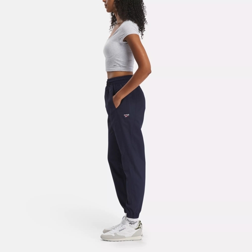 Buy Reebok Classic Women Navy Blue Printed Classic Track Pants - Track  Pants for Women 8974421