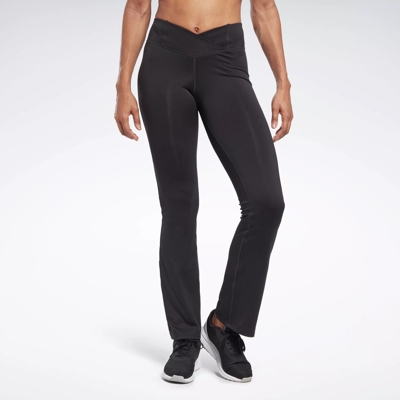 Reebok NIGHT BLACK Women's Workout Ready Program Bootcut Pants, US