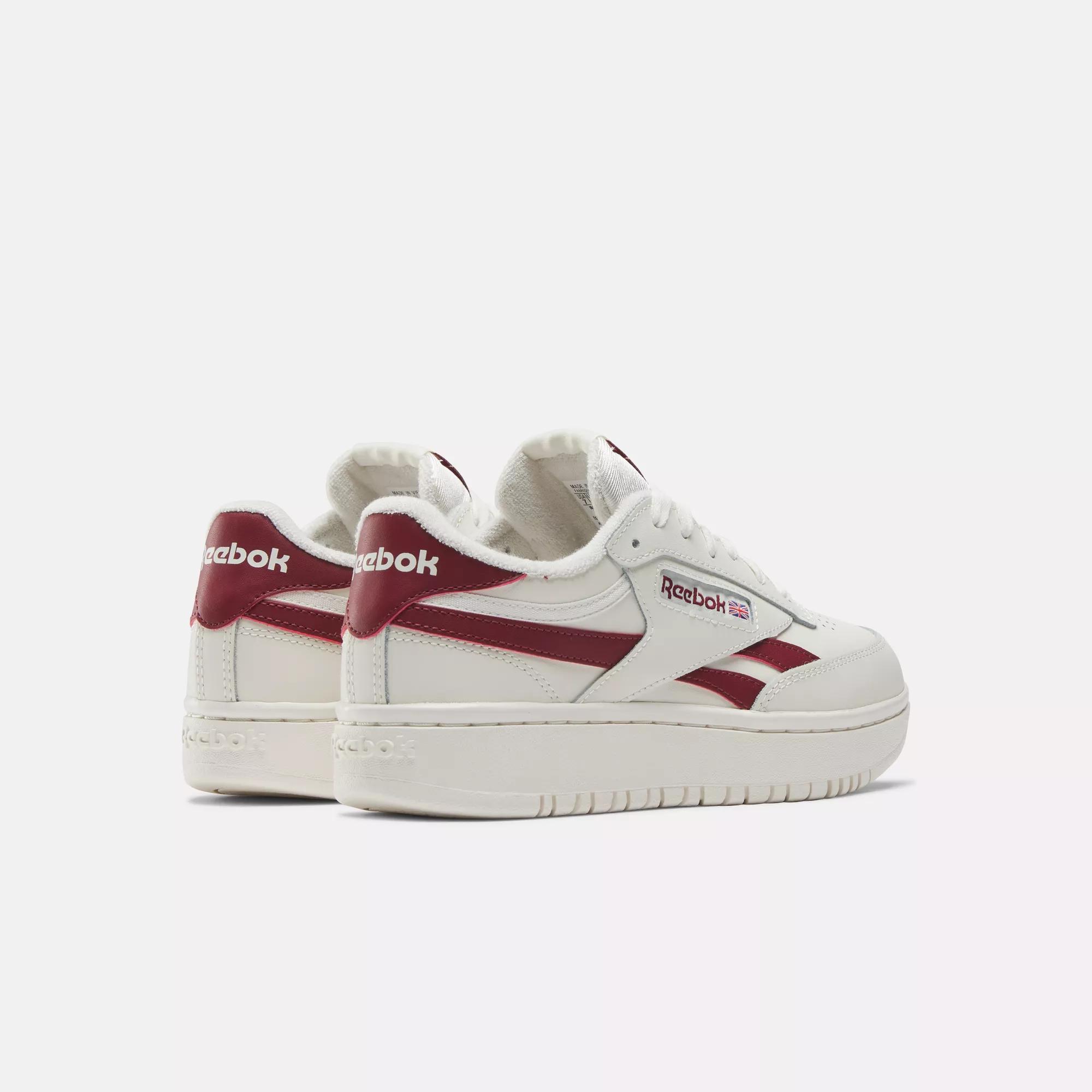 Club C Double Revenge Shoes - Chalk/Chalk/Classic Burgundy | Reebok