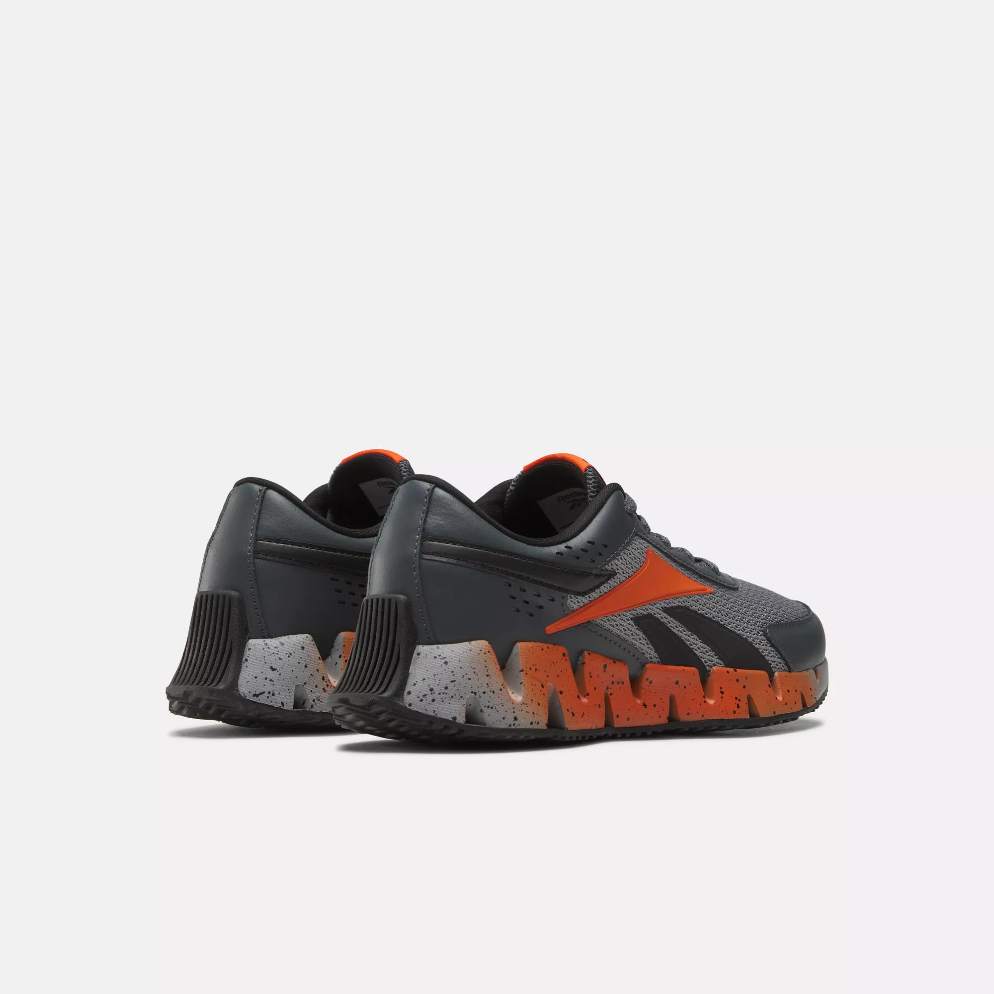 Zig Dynamica 2 Shoes - Grade School - Grey 5/Pump Orange/Grey 3 | Reebok