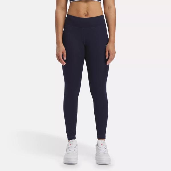 Reebok Women's Leggings Identity Black Running Training Fashion