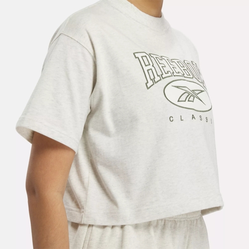 Classics Archive Essentials Big Logo Crop T-Shirt - Chalk | Reebok