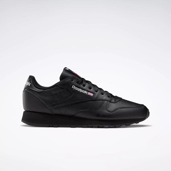 Leather Shoes - Core Black / Core Black / Pure 5 | Reebok
