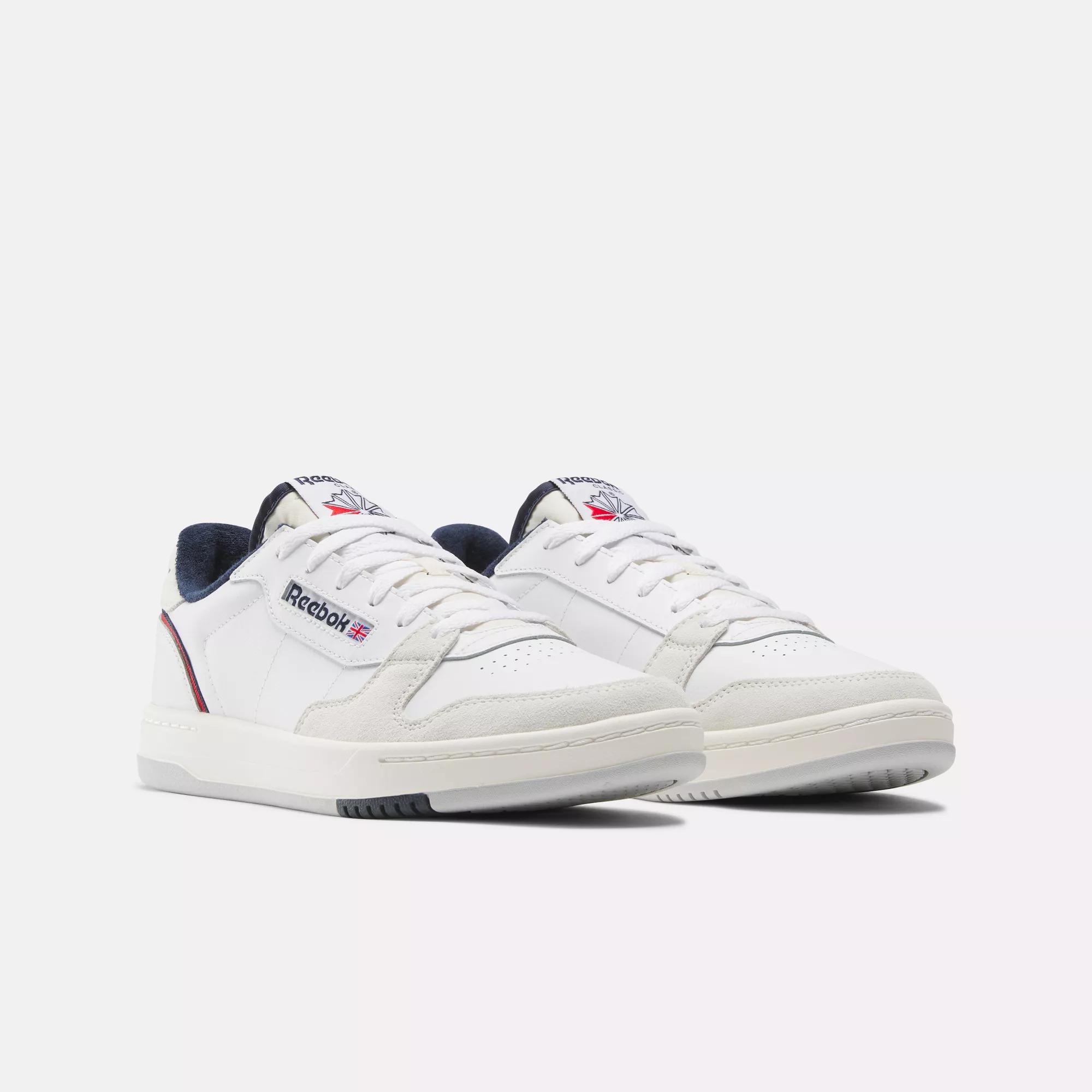 Reebok Phase Court Shoes White Navy 6.5