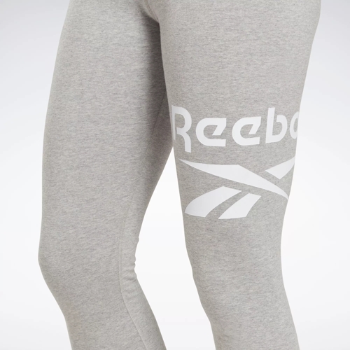 Reebok Identity Logo Leggings - Medium Grey Heather / White / White | Reebok
