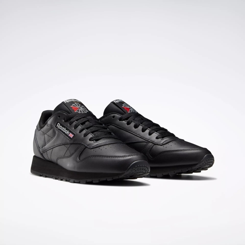 Leather Shoes - Core Black / Core Black / Pure 5 | Reebok