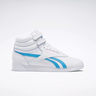 F S Hi Women s Shoes Ftwr White Pink Glow Radiant Aqua Reebok