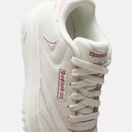 Reebok Womens Club C 85 Chalk/Chalk/Porcelain Pink - Robert Wayne