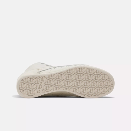 Reebok x Anine Bing Freestyle High Top Sneakers Bone Chalk