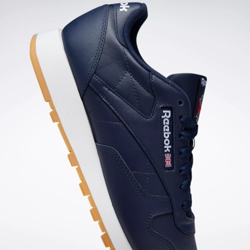 Classic Leather Shoes | / - Navy Reebok Vector Rubber / White Reebok Ftwr Gum-03