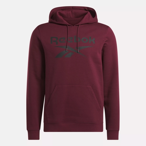 Reebok Identity Fleece Stacked Logo Pullover Hoodie - Classic Maroon