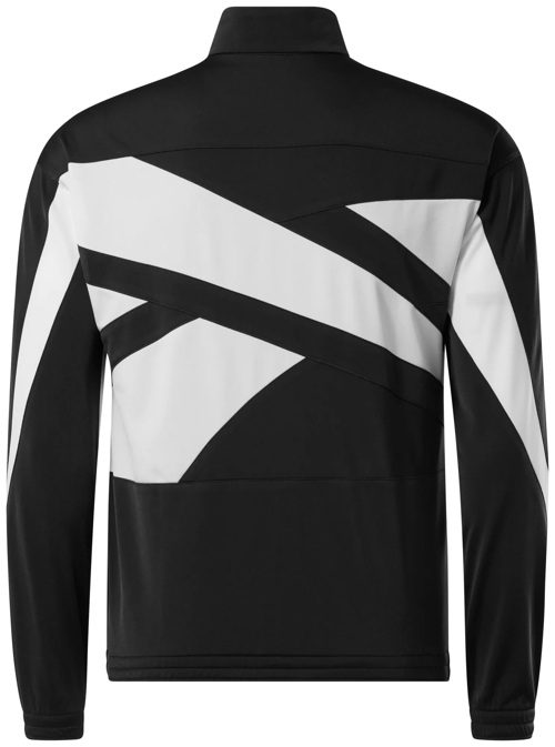 Reebok Identity Vector Knit Track Jacket Mens XL Night Black / White