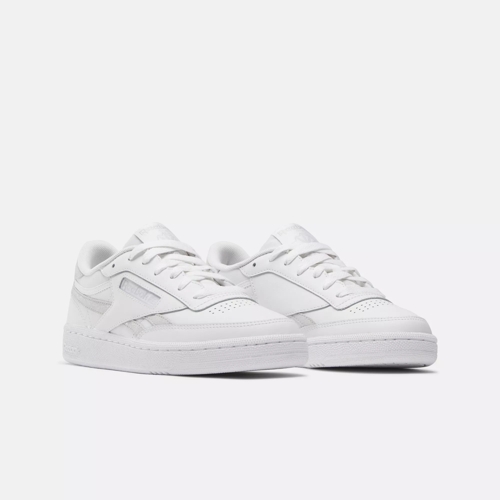 Womens White & Green Reebok Club C Revenge Trainers