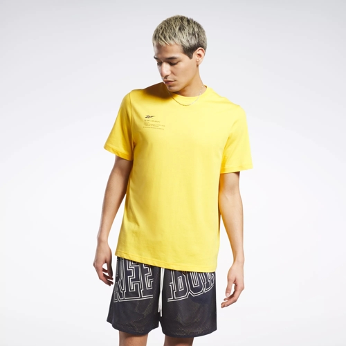 Reebok yellow store t shirts