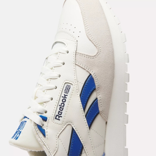 Classic Leather Shoes - Chalk / Vector Blue / Vector Navy | Reebok
