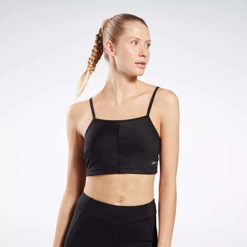 Yoga Performance Rib Crop Top - Black