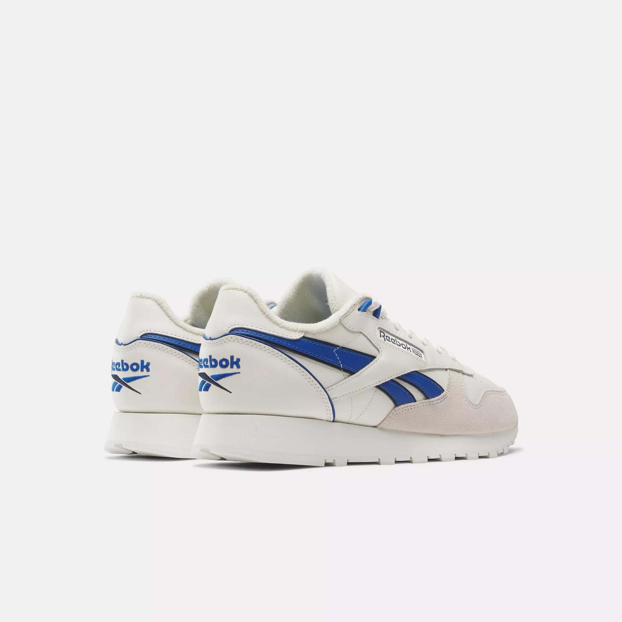 Classic Leather Shoes - Chalk / Vector Blue / Vector Navy | Reebok