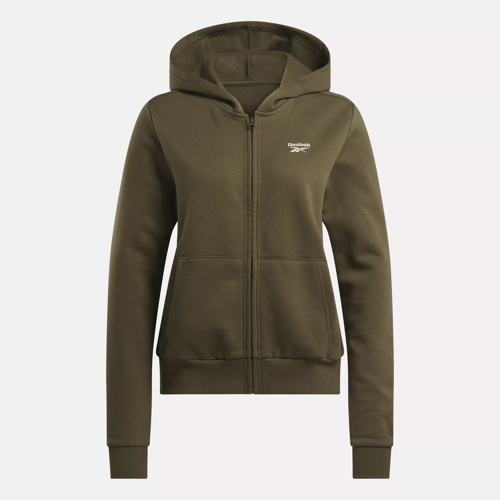 Reebok Identity Fleece Full-Zip Hoodie in SOFT ECRU