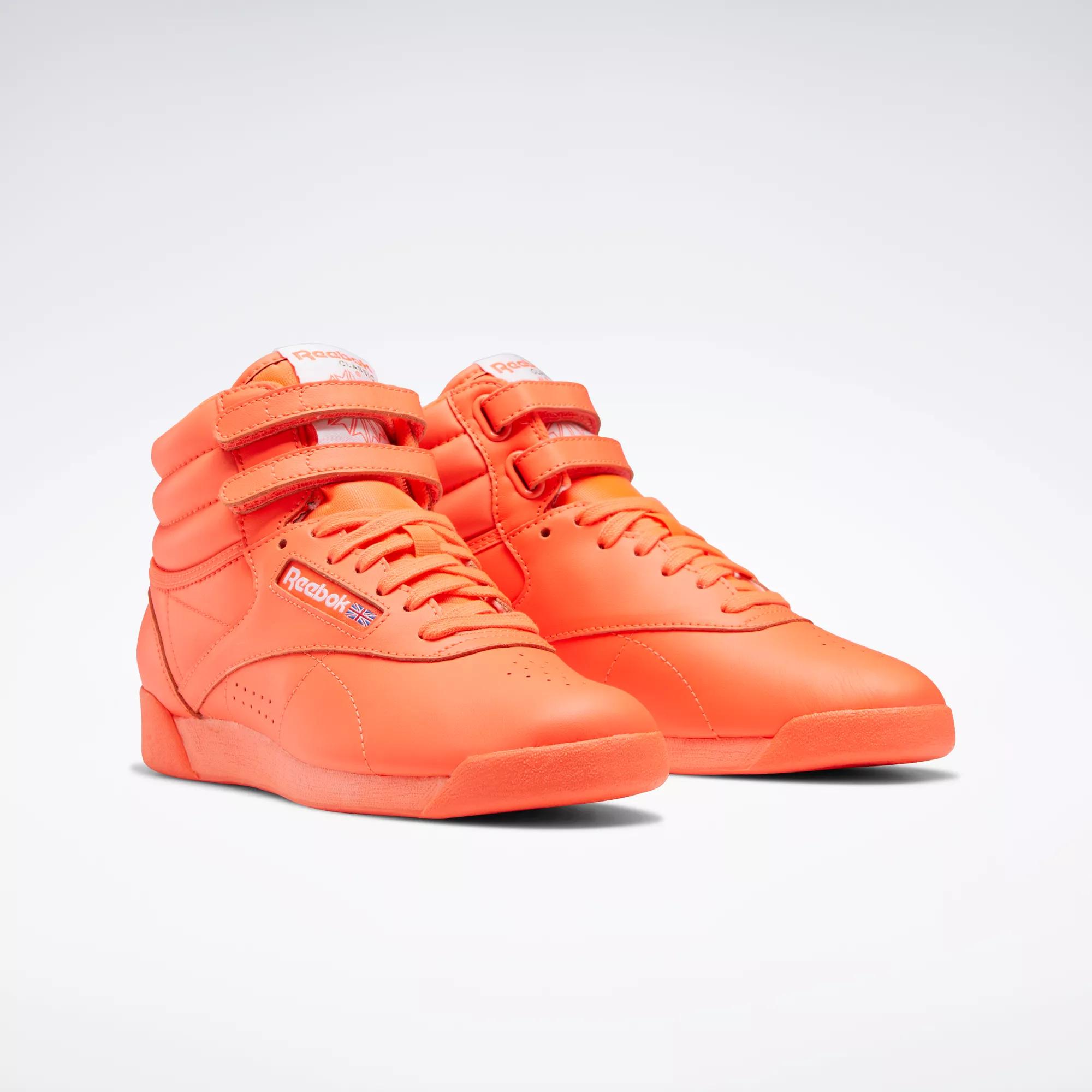 Freestyle Hi Women's Shoes - Orange Flare / Orange Flare / Ftwr White |  Reebok