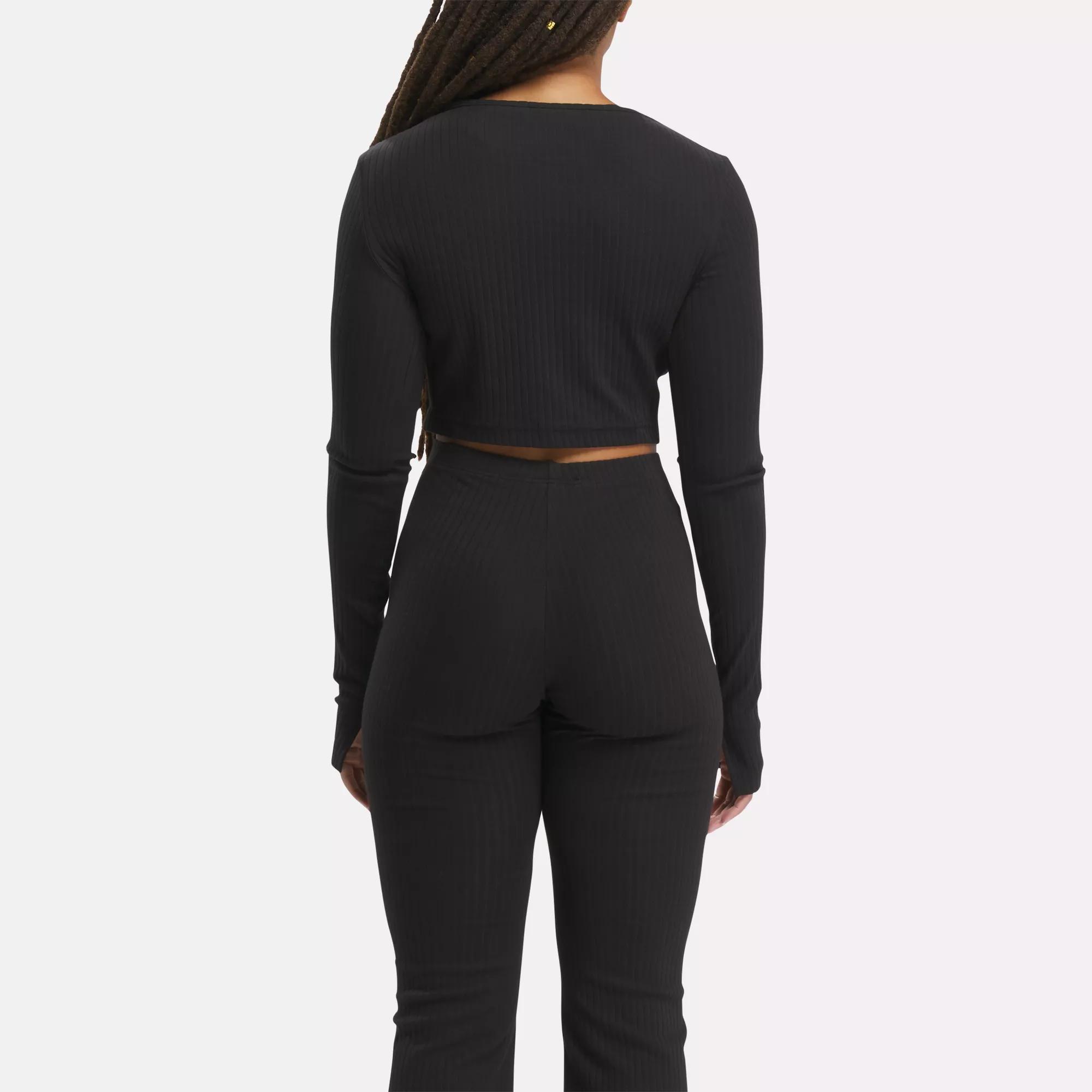 Classics Wardrobe Essentials Long Sleeve T-Shirt - Black | Reebok