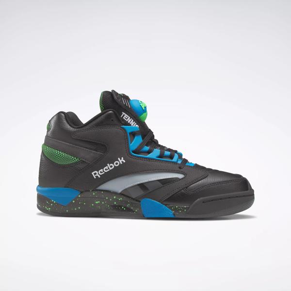 Amerikaans voetbal formeel pk Shaq Victory Pump Basketball Shoes - Core Black / Energy Blue / Solar Lime  | Reebok