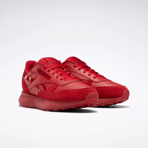 womens red reebok shoes