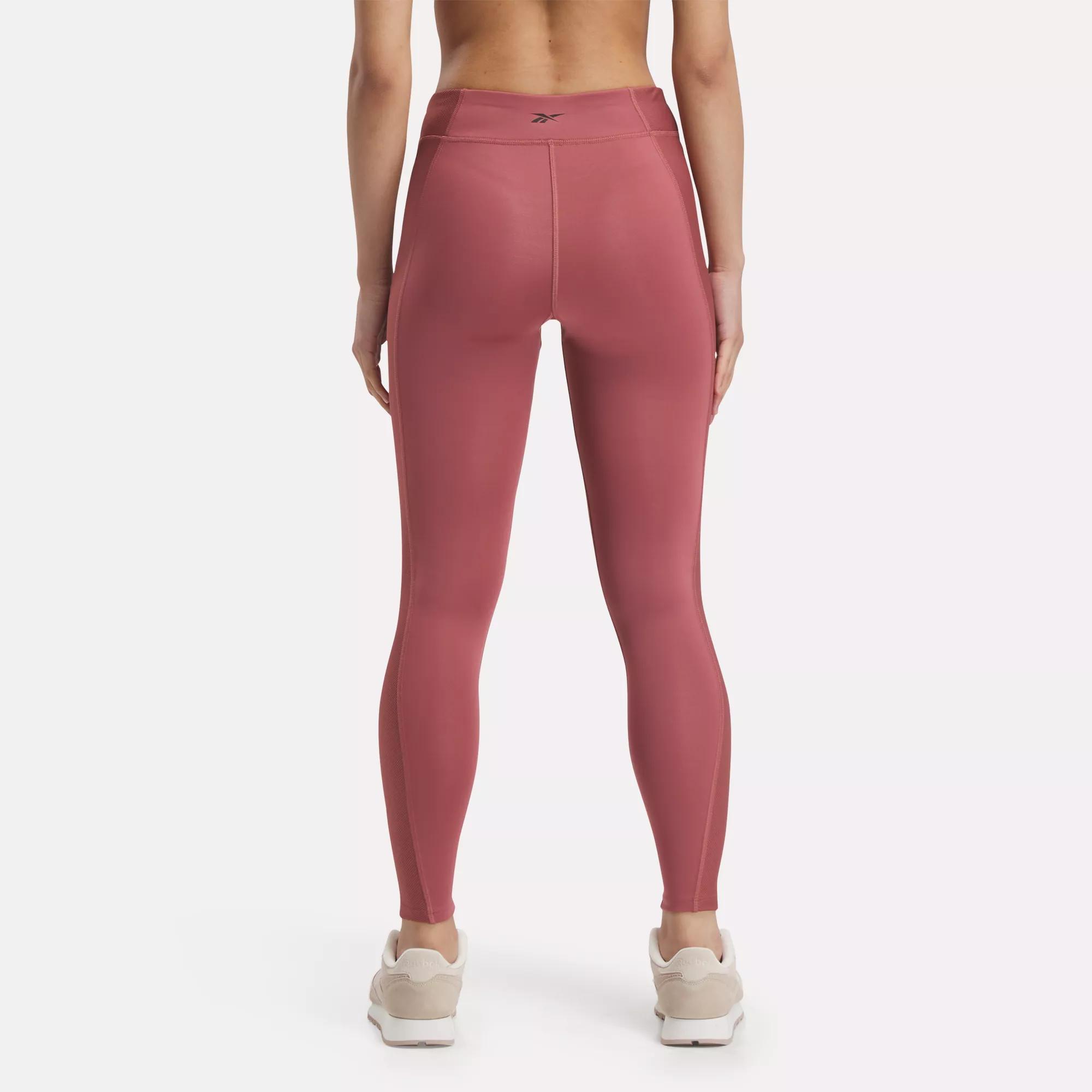 Yoga High Rise Performance Rib Leggings - Sedona Rose | Reebok