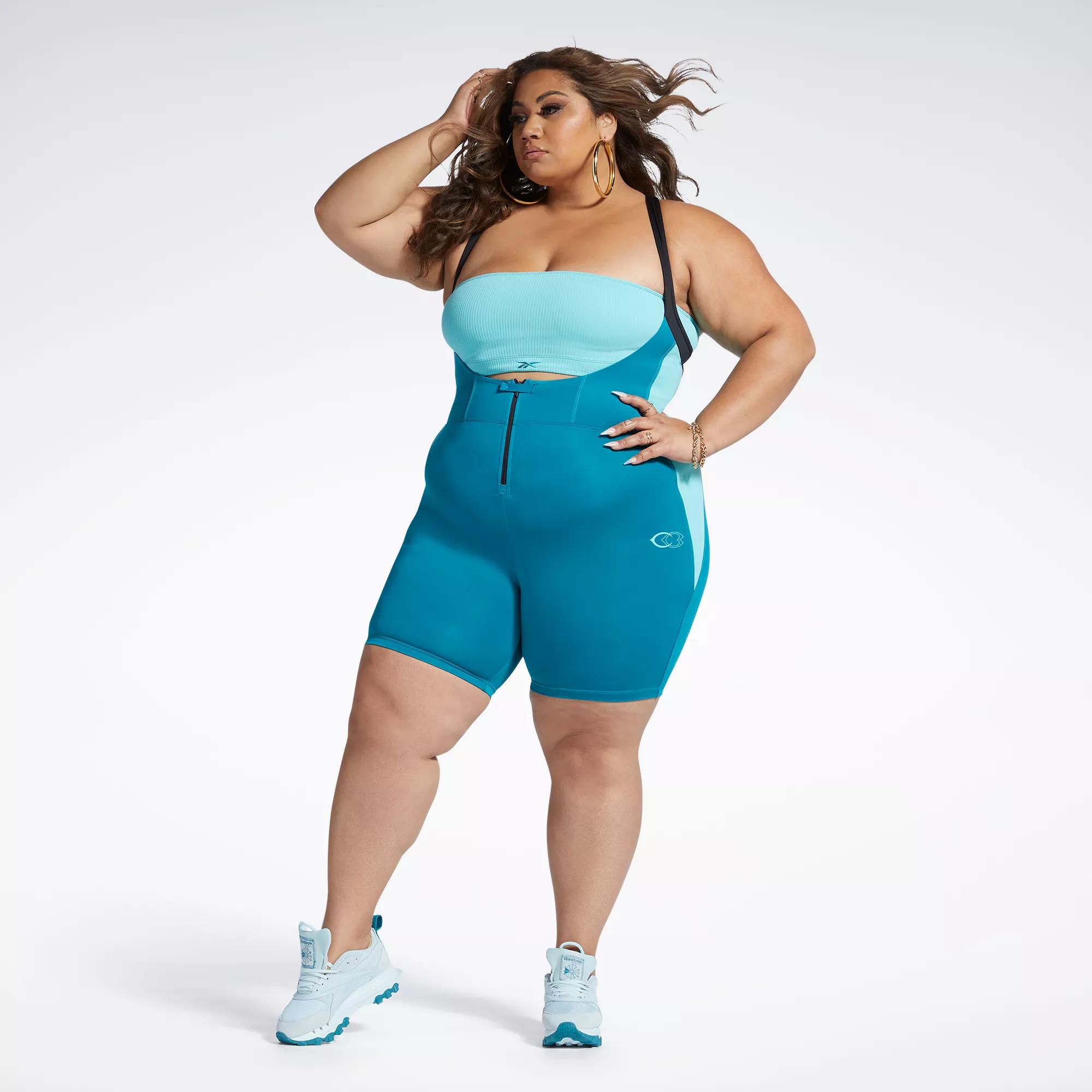 Cardi B Leotard (Plus Size) Seaport Teal Reebok