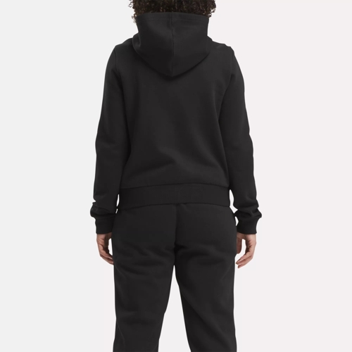 Reebok Identity Small Logo Fleece Full Zip Hoodie Sweatshirt in