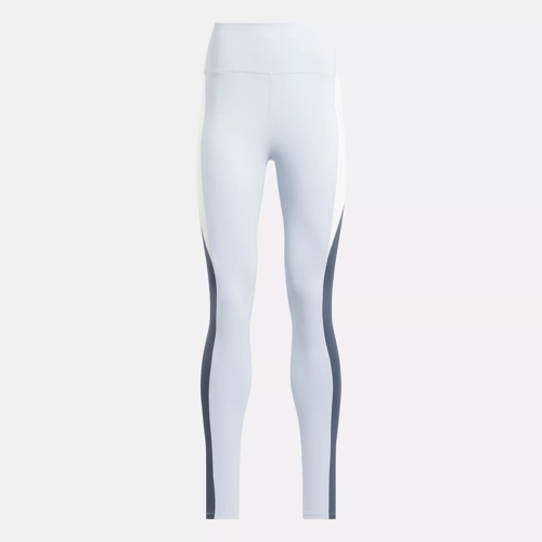 Reebok Lux High-rise Colorblock Leggings Xl Pale Blue / East Coast