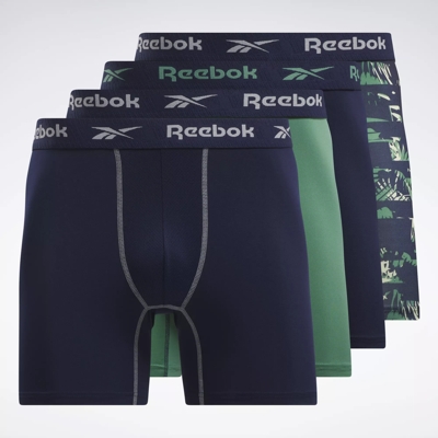 Reebok Mens 4 Pack Performance Boxer Briefs with Comfort Pouch