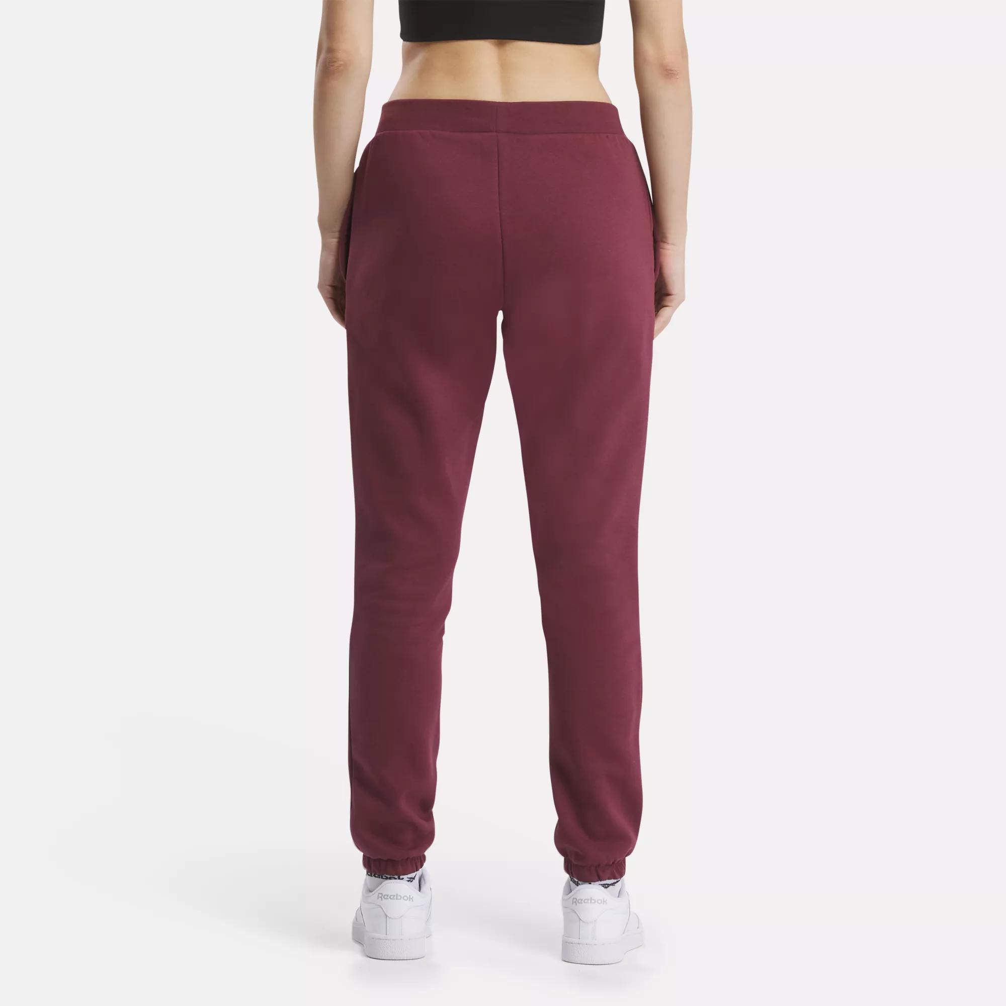 Reebok Women's Lux Fleece Mid-Rise Pull-On Jogger Sweatpants